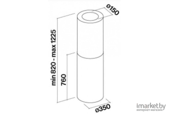 Вытяжка Falmec POLAR Isola Black 35 (CPWI90.E2P2#ZZZN491F)