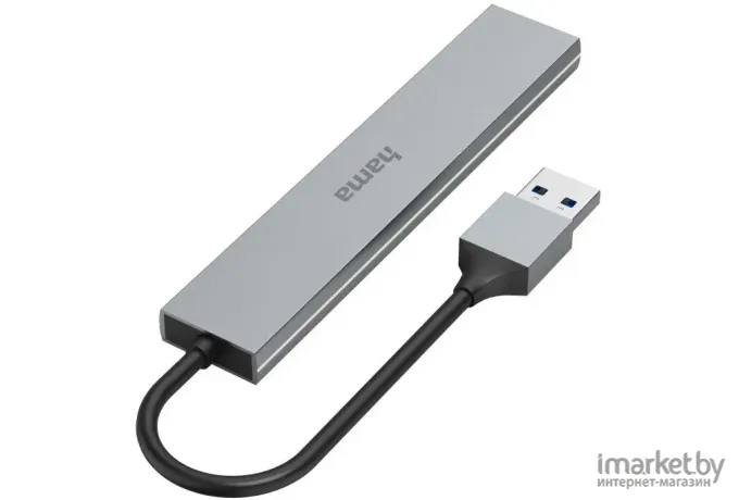 USB-разветвитель Hama H-200114 серый (00200114)