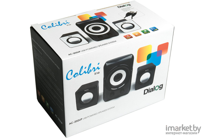 Мультимедиа акустика Dialog Colibri AC-202UP Black/White