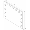 Зеркало Континент гримерное 13 ламп 900х700 (ЗГП06)