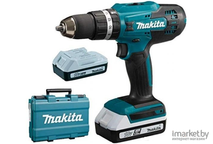 Аккумуляторная дрель-шуруповерт Makita HP488DWE кейс