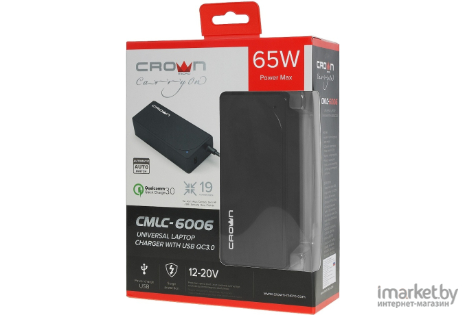 Зарядное устройство для ноутбука Crown CMLC-6006