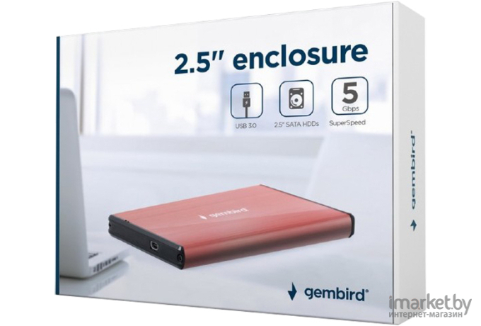 Бокс для жесткого диска Gembird EE2-U3S-3-P Pink