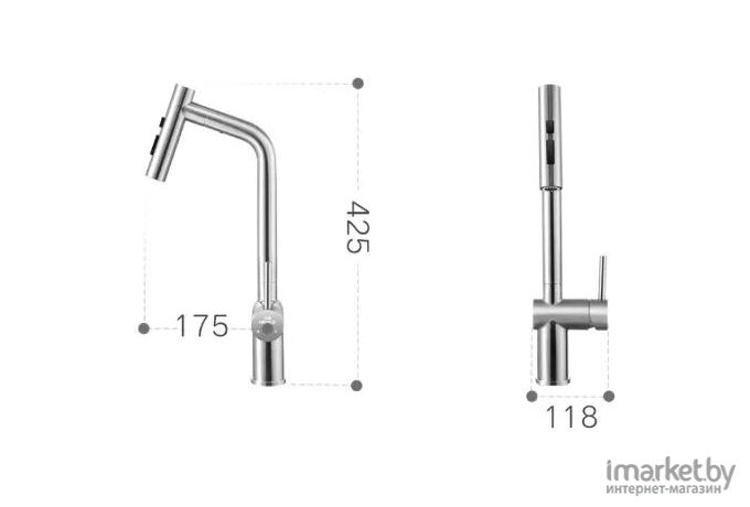 Смеситель ZorG ZRN Inox (980129)