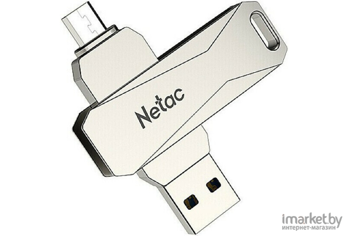 USB Flash-накопитель Netac 128GB USB 3.0+MicroUSB FlashDrive Netac U381