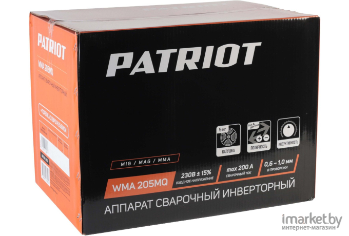 Сварочный инвертор Patriot WMA 205MQ MIG/MAG/MMA (605302155)