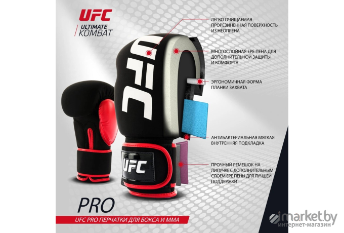 Перчатки UFC для бокса и ММА L Blue (UHK-75016)