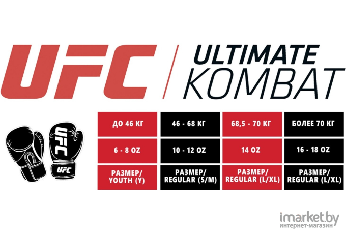 Перчатки UFC для бокса и ММА Regulat White (UHK-75023)