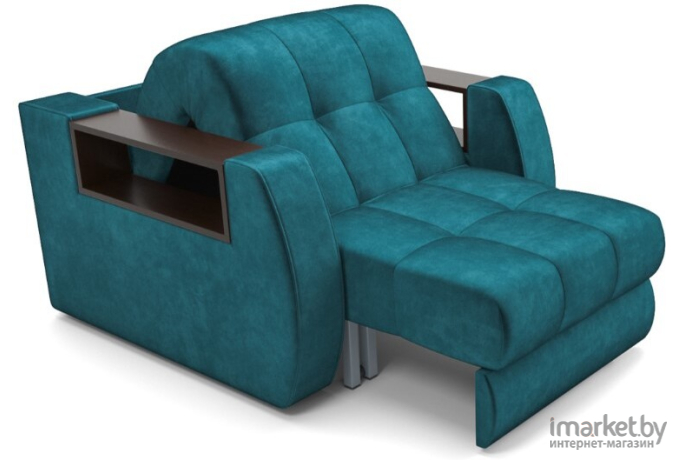 Кресло-кровать Mebel-Ars Барон №3 бархат сине-зеленый (М3-13-2)