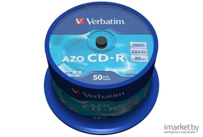Оптический диск Verbatim CD-R Crystal AZO 50шт (43343)