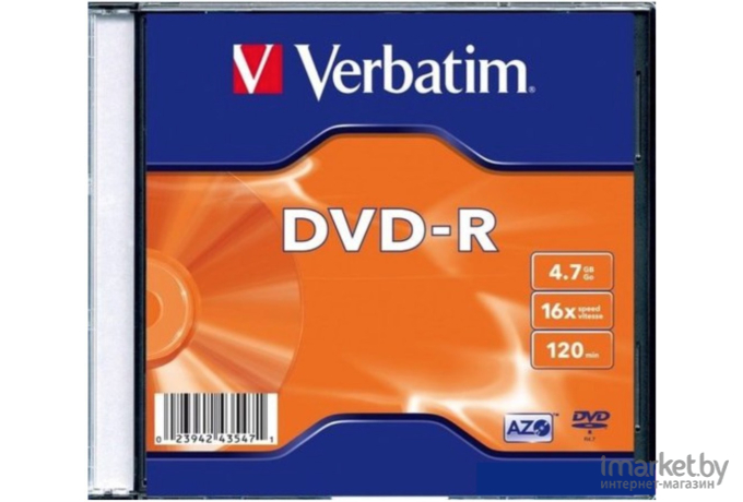 Оптический диск Verbatim Matt Silver 4.7Gb 16x (043547)