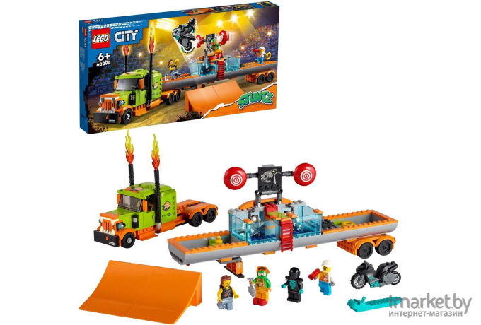 Конструктор LEGO City Грузовик для шоу каскадёров (60294)