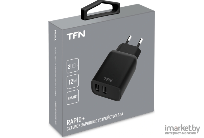 Сетевое зарядное устройство TFN TFN-WCRPD12W2U03 Black