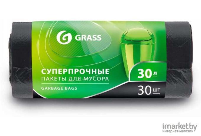 Мешок для мусора в рулоне Grass PP-0022 черный