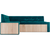 Кухонный диван Mebel-Ars Бали 194х118 левый бархат сине-зеленый (М11-2-2)