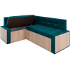 Кухонный диван Mebel-Ars Бали 194х118 левый бархат сине-зеленый (М11-2-2)