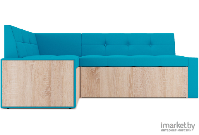 Кухонный диван Mebel-Ars Бали 194х118 левый синий (М11-2-19)