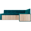 Кухонный диван Mebel-Ars Бали 174х98 правый бархат сине-зеленый (М11-3-2)