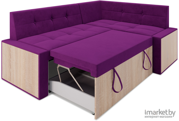 Кухонный диван Mebel-Ars Бали 174х98 правый фиолетовый (М11-3-18)