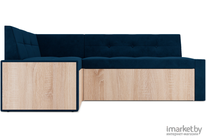 Кухонный диван Mebel-Ars Бали Luna 034 174х98 левый темно-синий (М11-4-11)