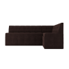 Кухонный диван Mebel-Ars Атлантис 212х84 правый велюр шоколад HB-178 16 (М11-5-8)