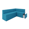 Кухонный диван Mebel-Ars Атлантис 212х84 правый синий (М11-5-19)
