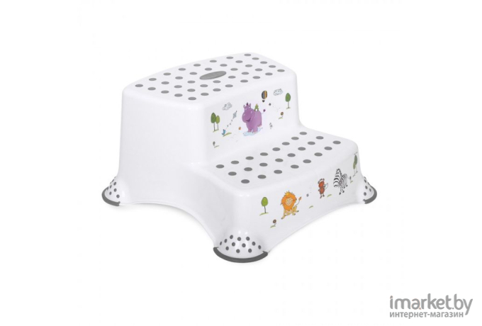 Подставка для ног Lorelli Hippo 1013055 двойная White Grey (10130550092)