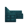 Кухонный диван Mebel-Ars Атлантис 190х84 правый бархат сине-зеленый Star Velvet 43 Black Green (М11-7-2)