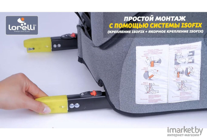 Автокресло Lorelli Iris Izofix Grey 2023 (10071242342)