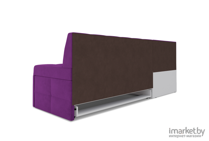Кухонный диван Mebel-Ars Атлантис 190х84 левый фиолетовый (М11-8-18)