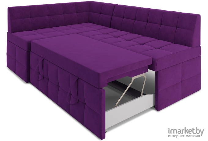 Кухонный диван Mebel-Ars Атлантис 190х84 левый фиолетовый (М11-8-18)