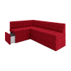 Кухонный диван Mebel-Ars Атлантис 190х84 левый кордрой красный (М11-8-16)