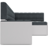 Кухонный диван Mebel-Ars Ганновер 208х82 правый велюр серо-синий HB-178 26 (М11-9-5)