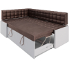 Кухонный диван Mebel-Ars Ганновер 208х82 левый бархат серо-шоколадный Star Velvet 60 Coffee (М11-10-3)