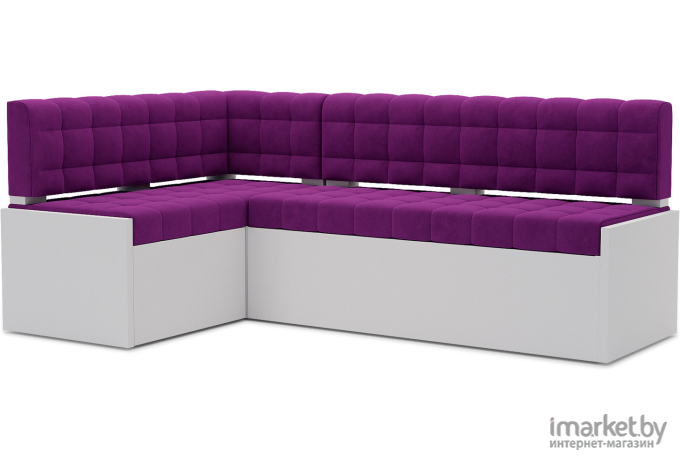 Кухонный диван Mebel-Ars Ганновер 208х82 левый фиолетовый (М11-10-18)