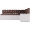 Кухонный диван Mebel-Ars Ганновер 178х82 правый бархат серо-шоколадный Star Velvet 60 Coffee (М11-11-3)