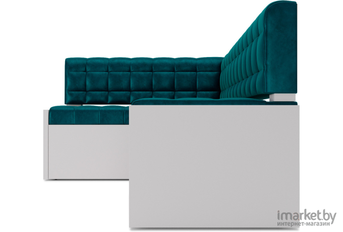Кухонный диван Mebel-Ars Ганновер 178х82 левый бархат сине-зеленый Star Velvet 43 Black Green (М11-12-2)