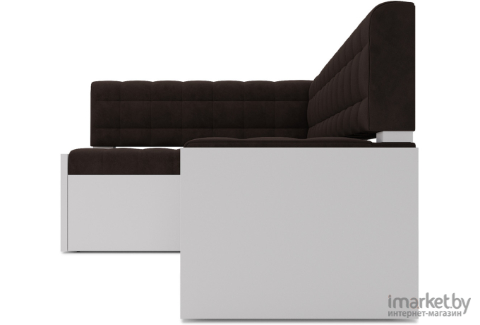 Кухонный диван Mebel-Ars Ганновер 178х82 левый кордрой коричневый (М11-12-15)