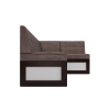 Кухонный диван Mebel-Ars Нотис 207х82 правый бархат серо-шоколадный Star Velvet 60 Coffee (М11-13-3)