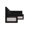 Кухонный диван Mebel-Ars Нотис 207х82 правый велюр черный НВ-178 17 (М11-13-9)