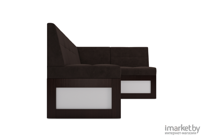 Кухонный диван Mebel-Ars Нотис 207х82 правый кордрой коричневый (М11-13-15)