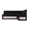 Кухонный диван Mebel-Ars Нотис 187х82 правый велюр черный НВ-178 17 (М11-15-9)