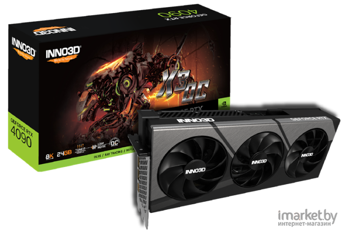 Видеокарта Inno3D GeForce RTX 4090 X3 OC (N40903-246XX-18332989)