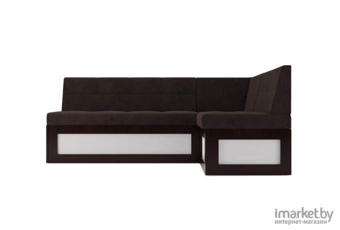 Кухонный диван Mebel-Ars Нотис 187х82 правый кордрой коричневый (М11-15-15)