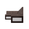 Кухонный диван Mebel-Ars Нотис 187х82 левый бархат серо-шоколадный Star Velvet 60 Coffee (М11-16-3)