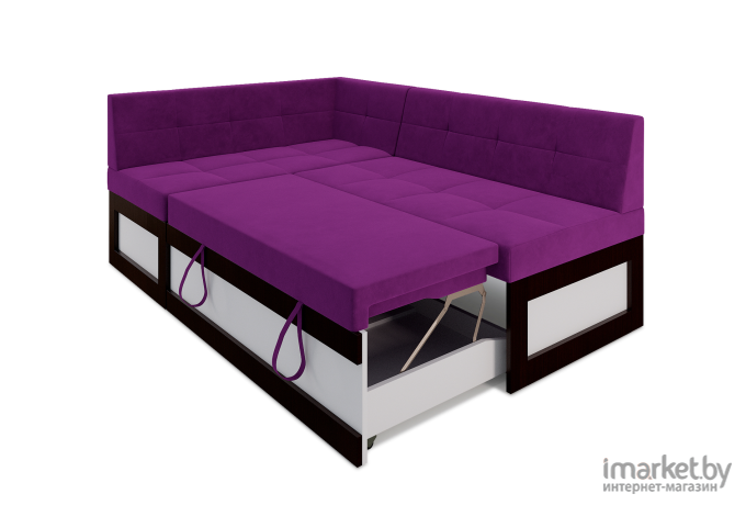 Кухонный диван Mebel-Ars Нотис 187х82 левый фиолетовый (М11-16-18)