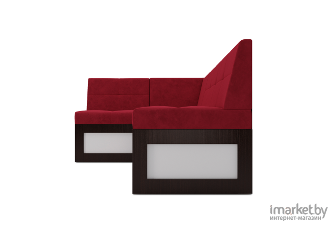 Кухонный диван Mebel-Ars Нотис 187х82 левый кордрой красный (М11-16-16)