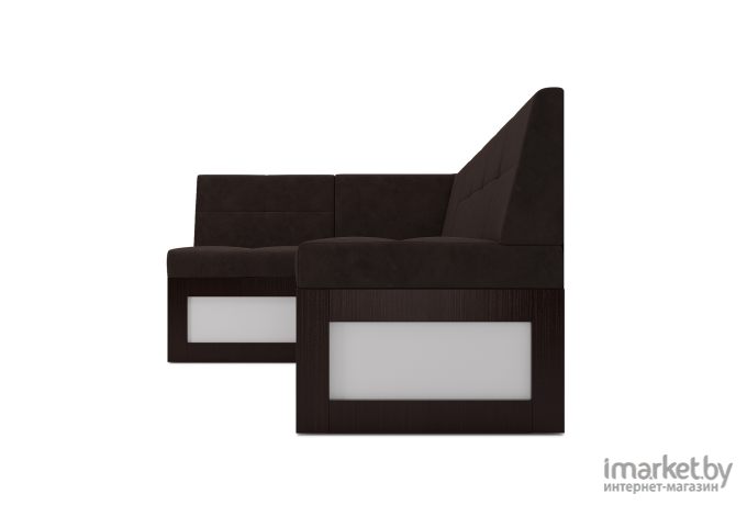 Кухонный диван Mebel-Ars Нотис 187х82 левый кордрой коричневый (М11-16-15)