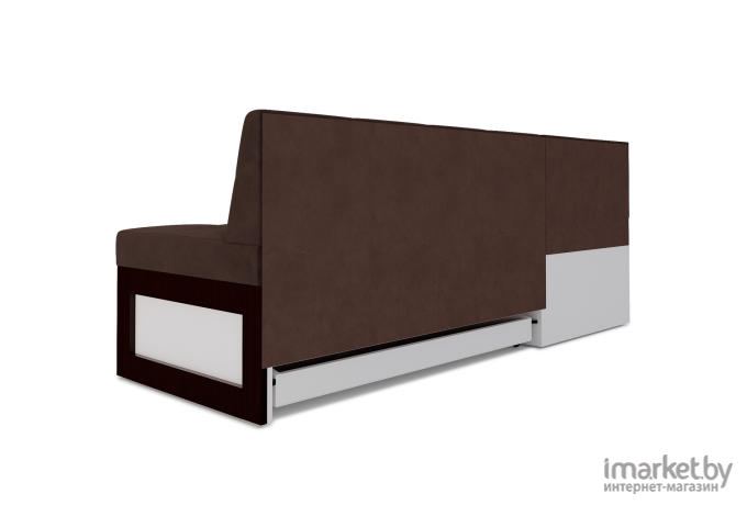 Кухонный диван Mebel-Ars Нотис 187х82 левый кордрой коричневый (М11-16-15)