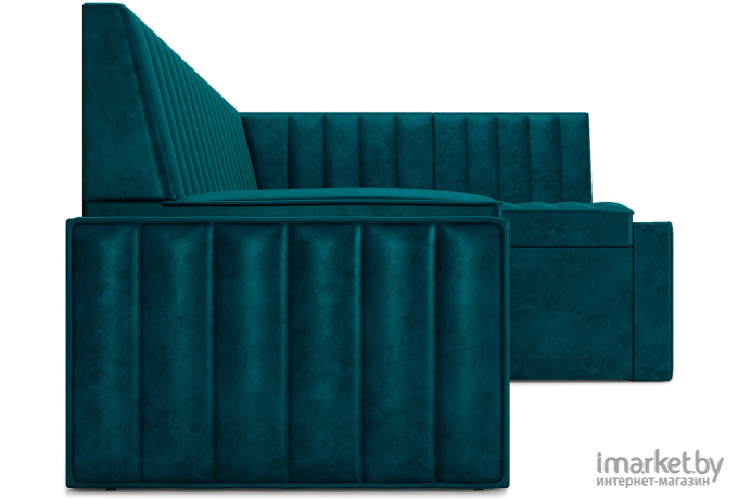 Кухонный диван Mebel-Ars Вермут 213х82 правый бархат сине-зеленый Star Velvet 43 Black Green (М11-17-2)